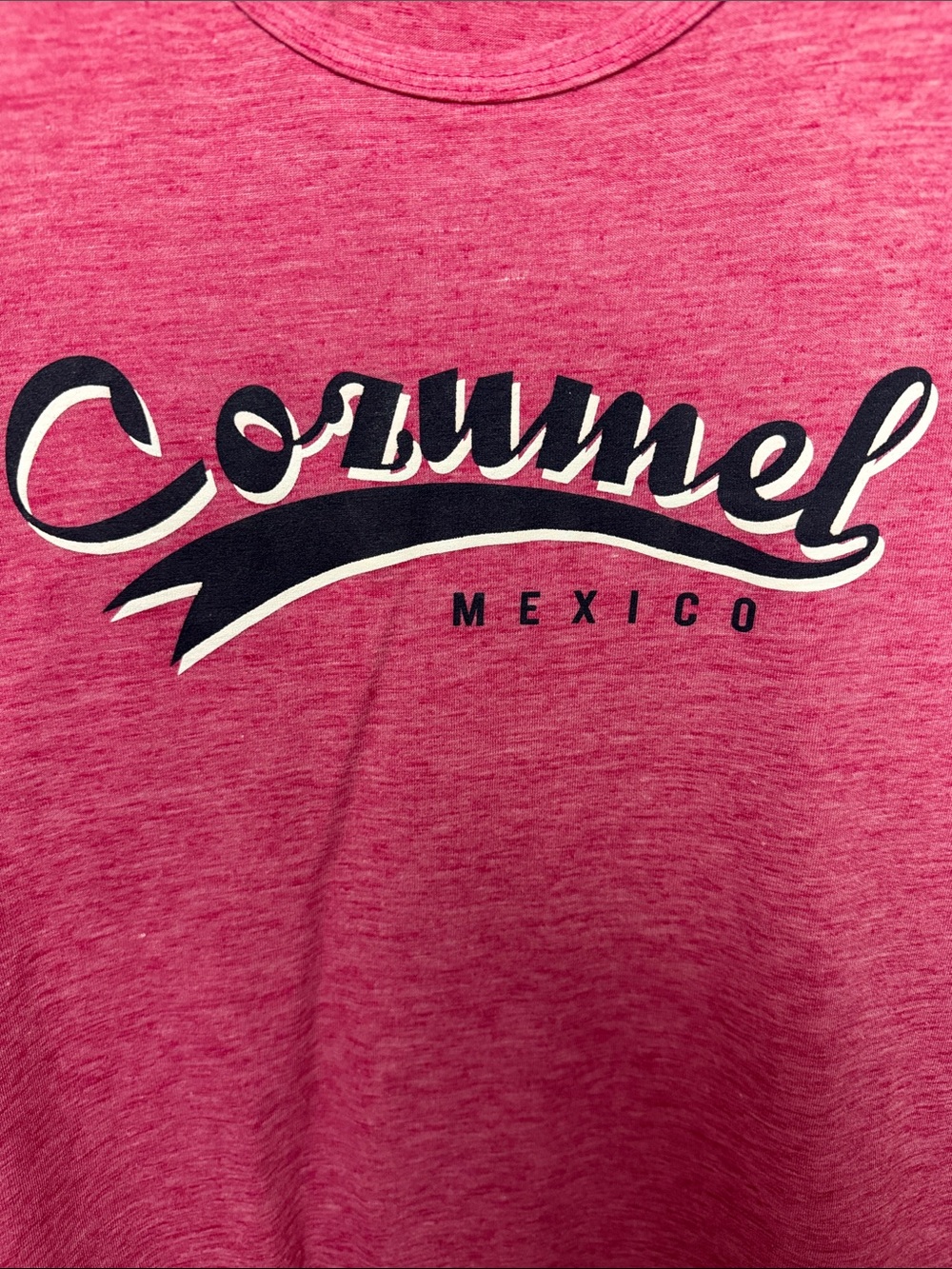 Pink Racerback Tank Top - Cozumel Mexico Graphic - Picture 3 of 3